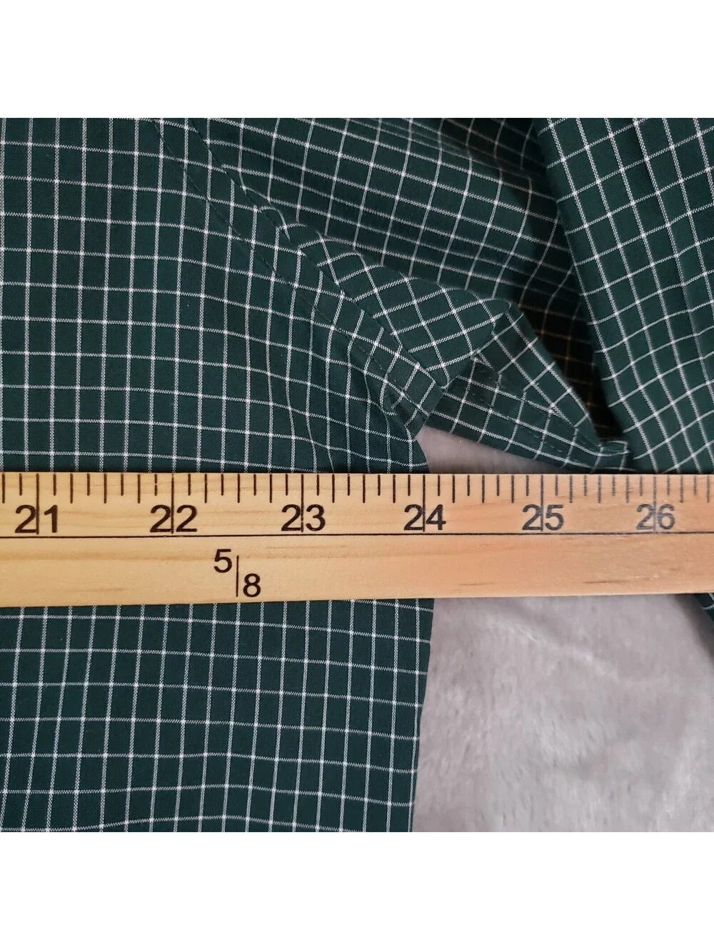 L.L.Bean Wrinkle Free Traditional Fit L Tall Check Cotton Button-Down Shirt